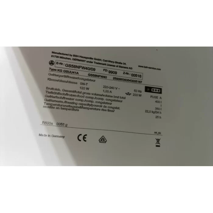 Морозильная камера Siemens GS58NFW40 Б/У